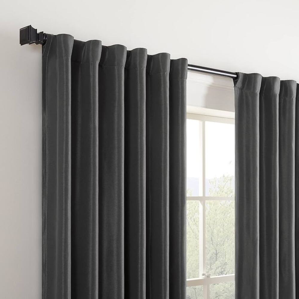 Eclipse Blackout Rod Pocket Window Curtain for Bedroom (1 Panel), 42 x 84
